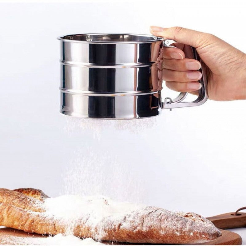 Stainless Flour strainer Sieve Cup Powder Mesh