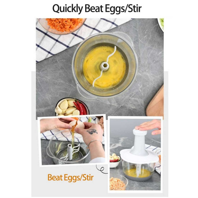 Manual Press Vegetable Chopper 2L