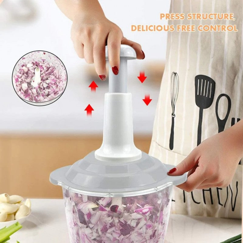Manual Press Vegetable Chopper 2L