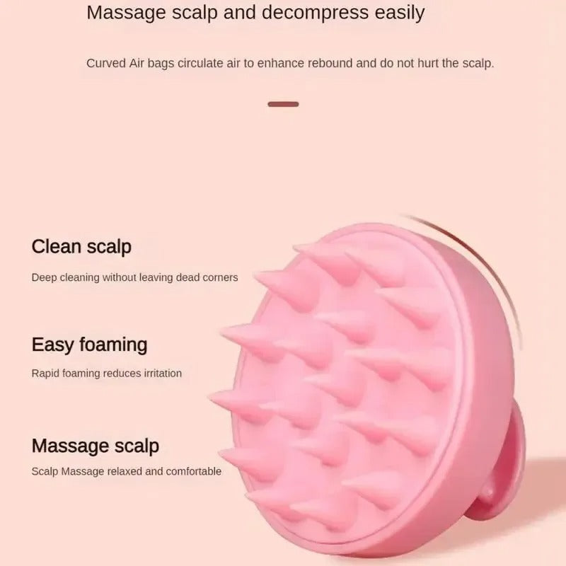 Silicone Shampoo Brush Clean The Scalp Thoroughly Scalp Massage Easy Foam Head Massage Brush Shampoo Brush Bath Comb Care Tool