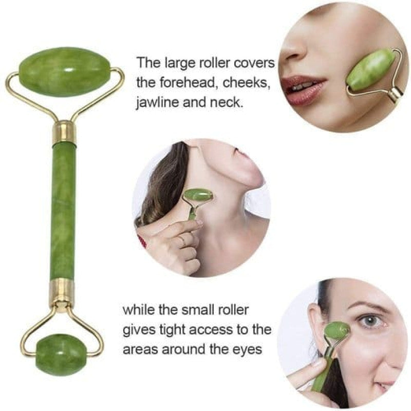 Flawless Jade Roller With Stone Face Roller Flawless Facial Massager For Slimming Dark Circles