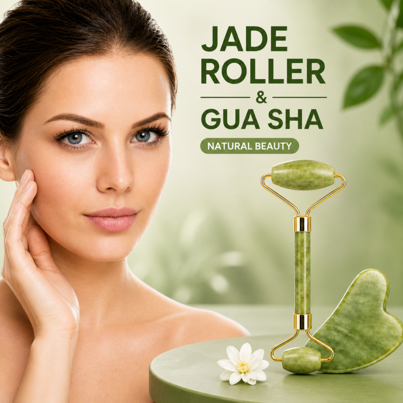 Flawless Jade Roller With Stone Face Roller Flawless Facial Massager For Slimming Dark Circles