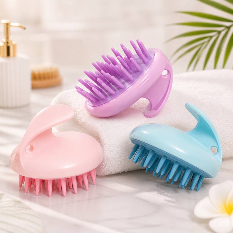 Soft Handheld Hair Massager Shampoo Brush for Wet Dry Curly Straight Thick Thin Rough Long Short Hair