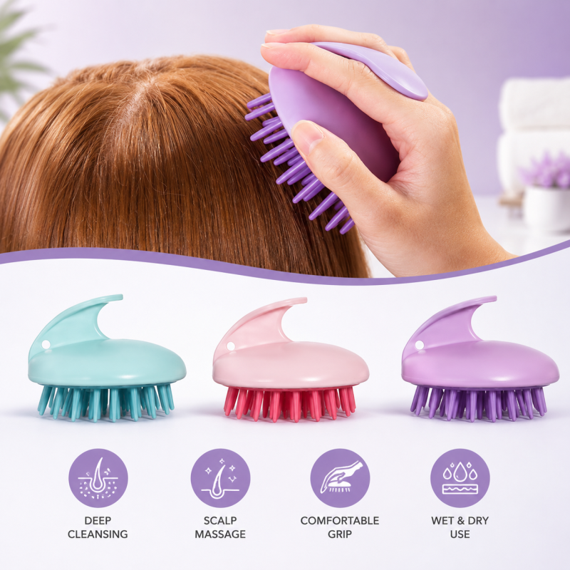 Soft Handheld Hair Massager Shampoo Brush for Wet Dry Curly Straight Thick Thin Rough Long Short Hair