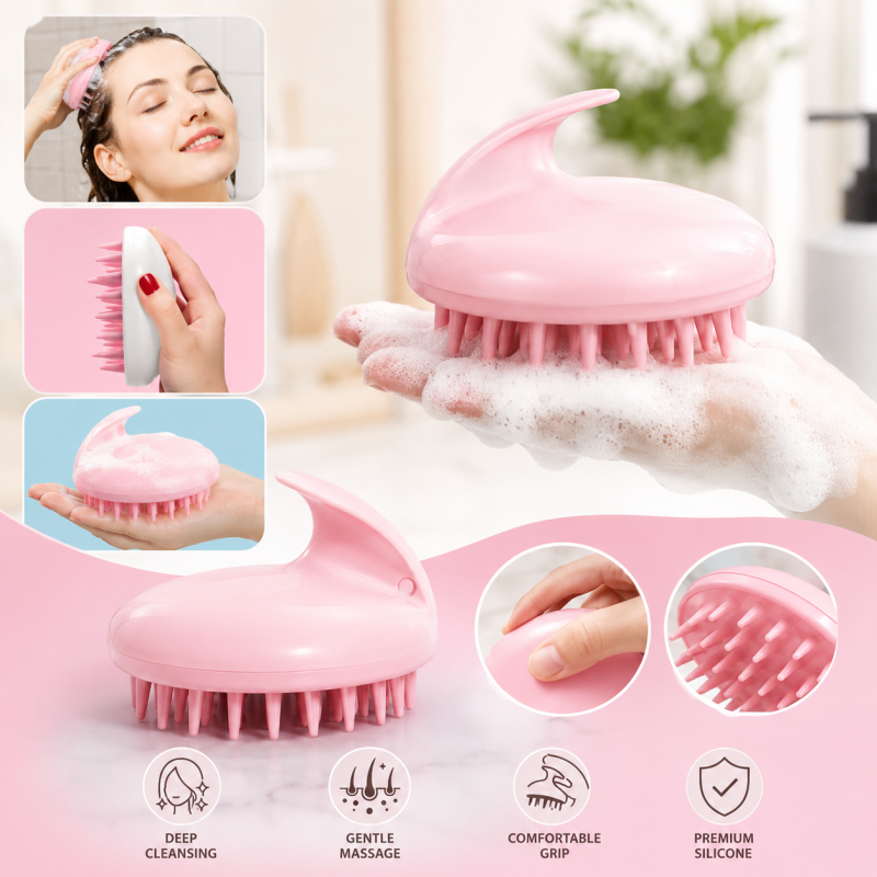 Soft Handheld Hair Massager Shampoo Brush for Wet Dry Curly Straight Thick Thin Rough Long Short Hair