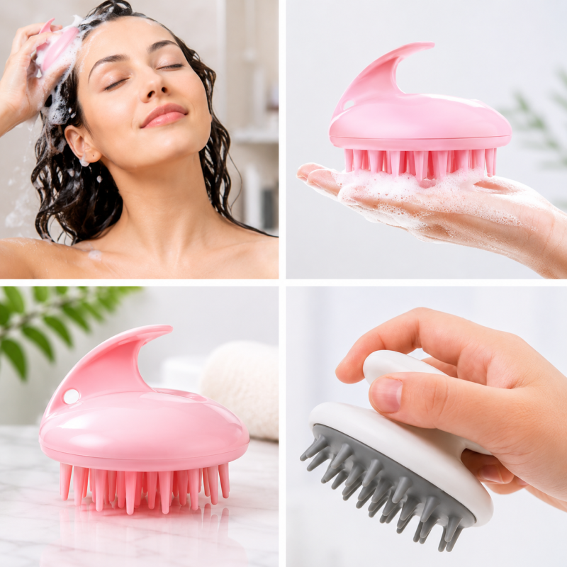 Soft Handheld Hair Massager Shampoo Brush for Wet Dry Curly Straight Thick Thin Rough Long Short Hair