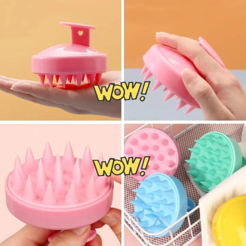 Silicone Shampoo Brush Clean The Scalp Thoroughly Scalp Massage Easy Foam Head Massage Brush Shampoo Brush Bath Comb Care Tool