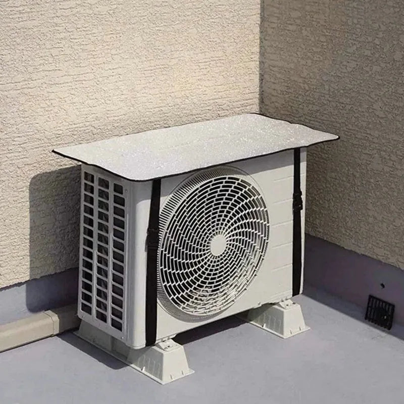 AC Outdoor Unit Heat Insulation and Dust Protector with Adjustable Rain Cover