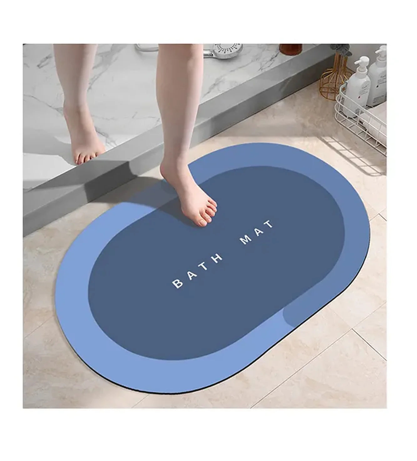 Rubber foot mat 38x58 oval china