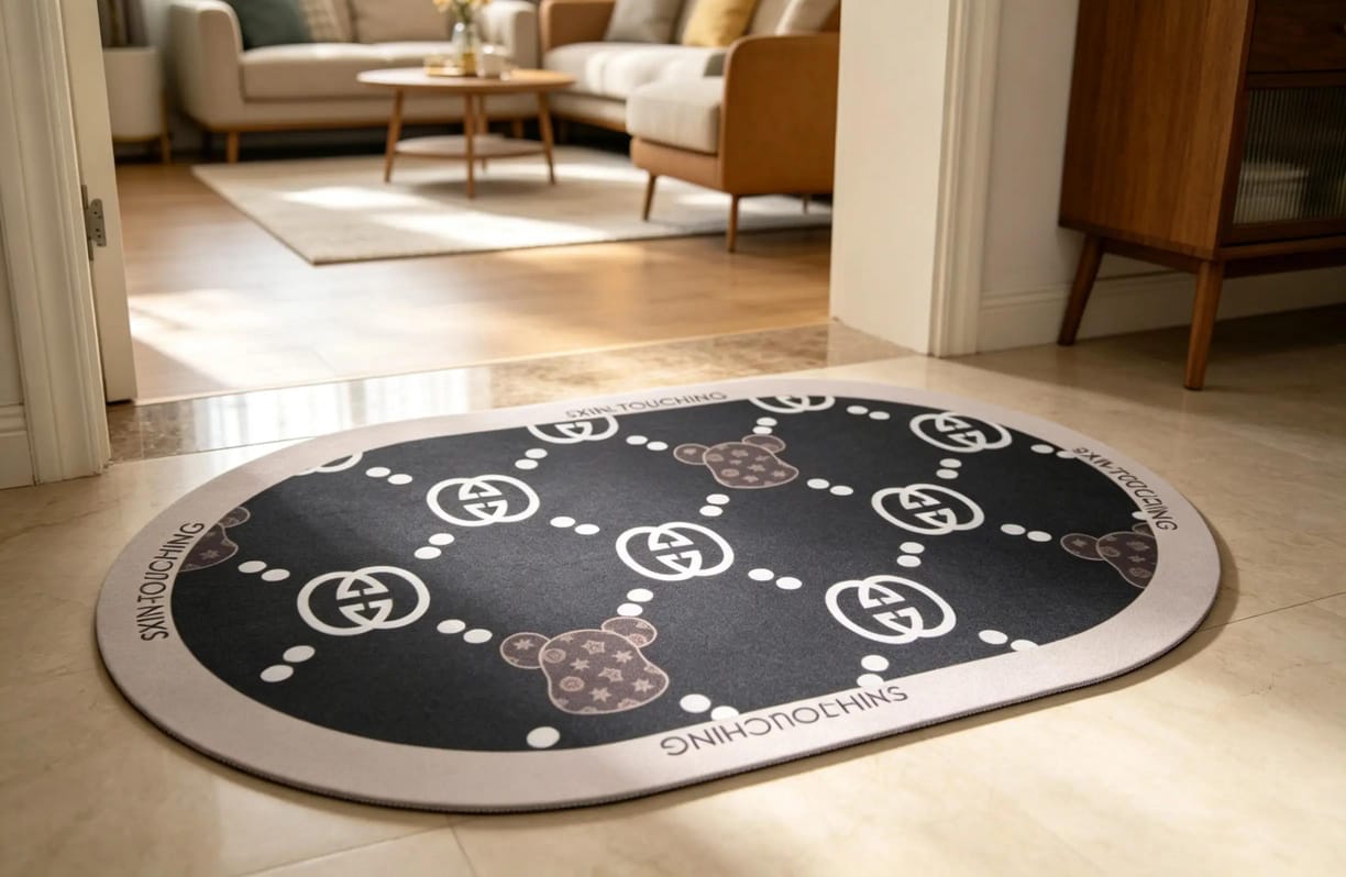 Rubber foot mat 38x58 oval china