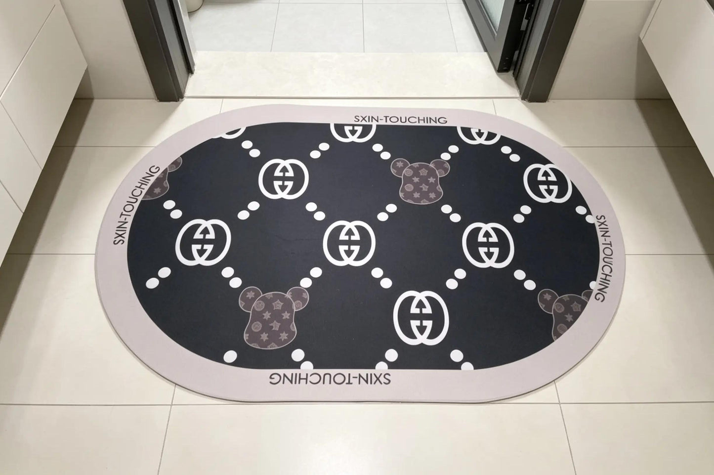Rubber foot mat 38x58 oval china