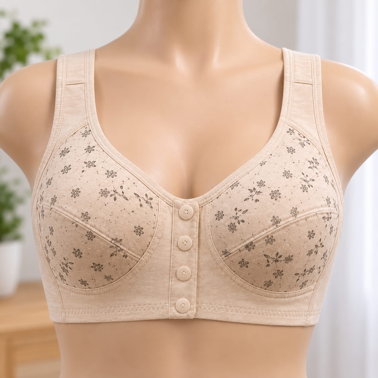 Deal 1 Of the DAY 2 FRONT OPEN 4 BUTTON SOFT BANYANI BRA + 1 PANTY FREE DELIVERY