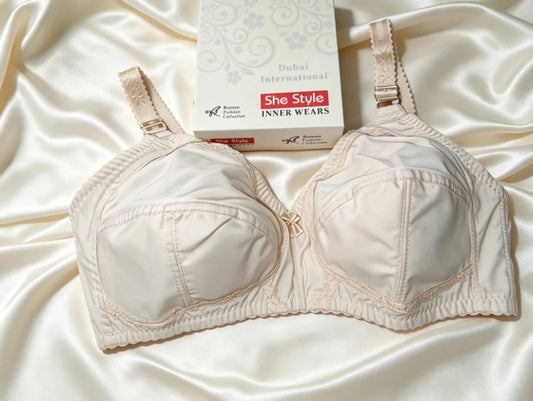 Gold Deluxe Cotton Full Coverage Non Padded Bra Box Packing Size Available 32 TO 42