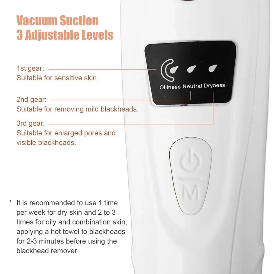 Electric Blackhead Remover, Vacuum Acne Cleaner, Black Spots Removal Device, Pore Cleaner Machine, Skin Care Tools, 5 Heads Suction Machine, Vacuum Electric Black Head Extractions Tool, Electric Facial Pore Cleaner, Exfoliating Beauty Device