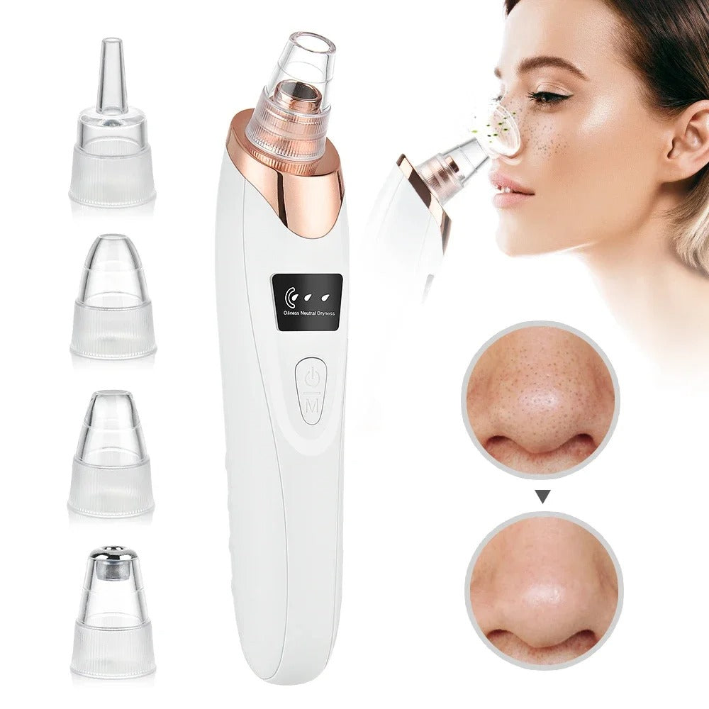 Electric Blackhead Remover, Vacuum Acne Cleaner, Black Spots Removal Device, Pore Cleaner Machine, Skin Care Tools, 5 Heads Suction Machine, Vacuum Electric Black Head Extractions Tool, Electric Facial Pore Cleaner, Exfoliating Beauty Device
