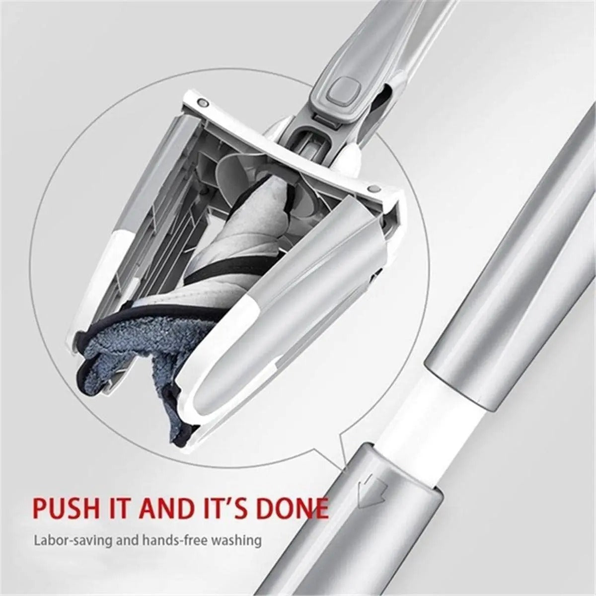 Twisted X-Type Microfiber Mop for Floor Cleaning, Hand-Free Wash Self Wringing Flat Mop, 360˚ Degree Dry/Wet Mop for Home Kitchen