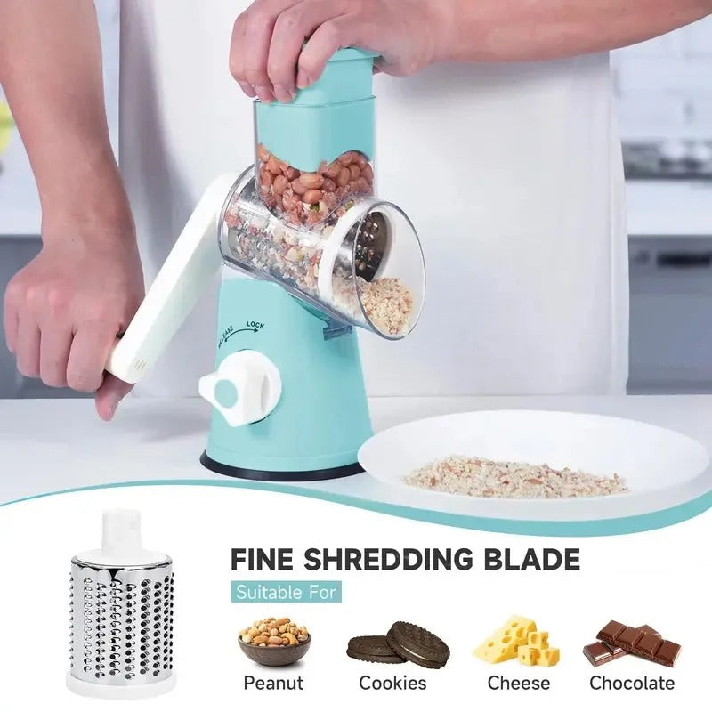 3 in 1 Manual Tabletop Drum Grater