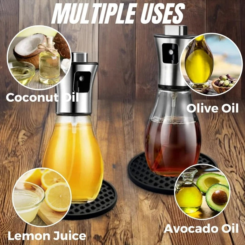 Olive Oil Sprayer for Cooking,170ml glass Olive oil sprayer, Vegetable Oil sprayer with funnel ,Oil sprayer,Baking, Frying, BBQ