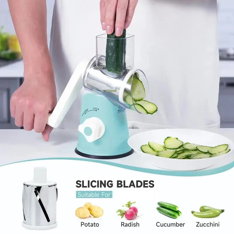 3 in 1 Manual Tabletop Drum Grater