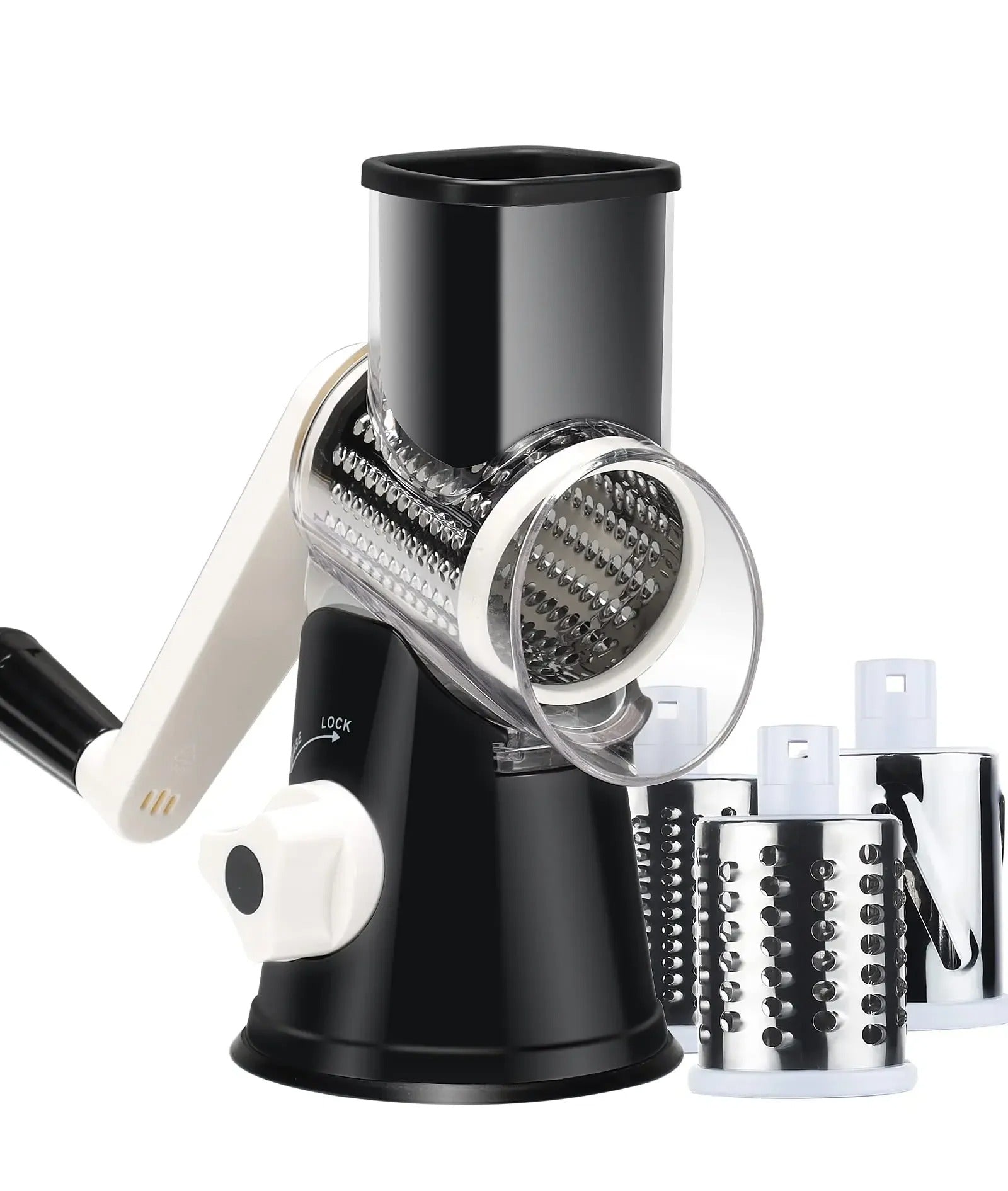 3 in 1 Manual Tabletop Drum Grater