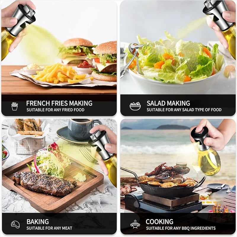 Olive Oil Sprayer for Cooking,170ml glass Olive oil sprayer, Vegetable Oil sprayer with funnel ,Oil sprayer,Baking, Frying, BBQ
