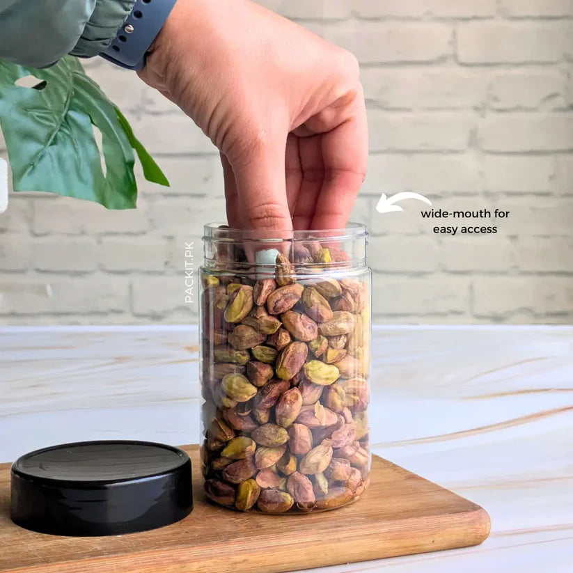 Round Plastic Jar - 370ml